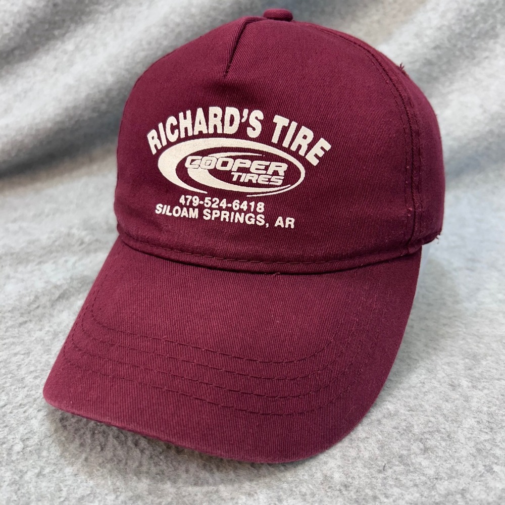 Richard's Tire Cooper Tires Mens Maroon OC Baseball Hat Snapback OSFA